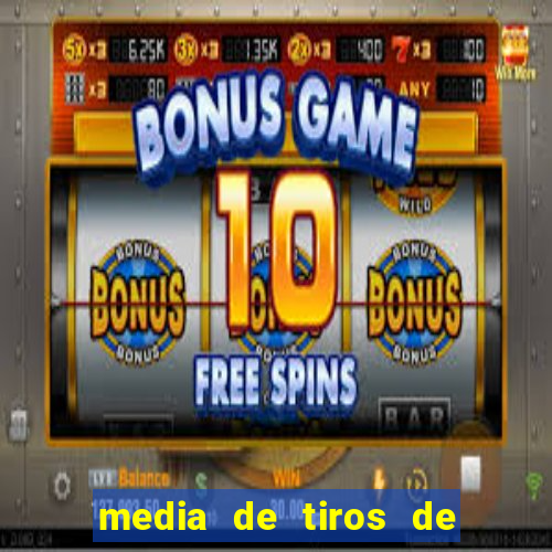 media de tiros de meta por jogo